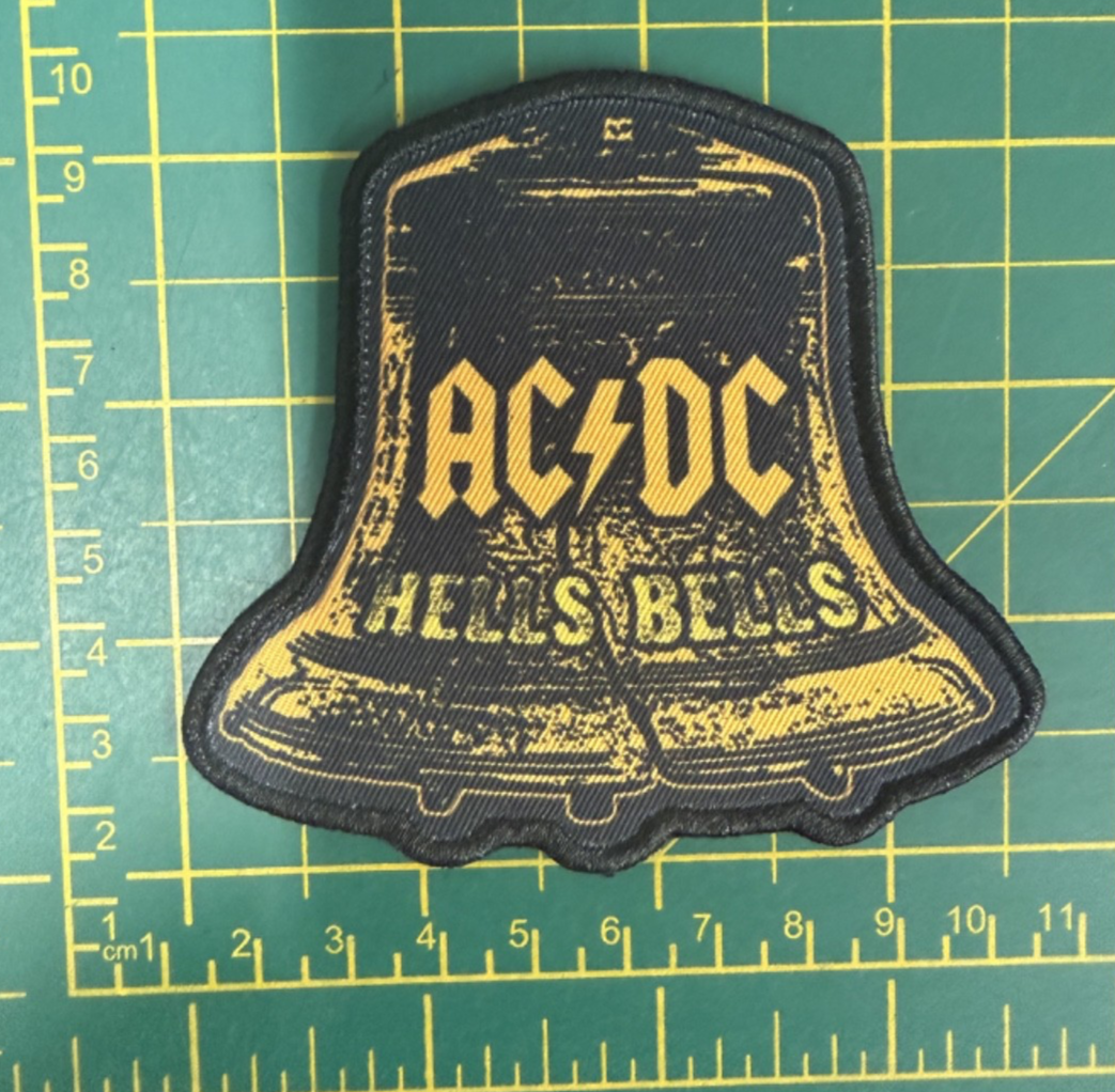 AC/DC Hells Bells Distressed Printed Sew On Patch Officially Licensed