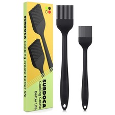 Silicone Pastry Basting Brush - 2Pcs 10 8 in Heat Resistant Brush for Bakin...