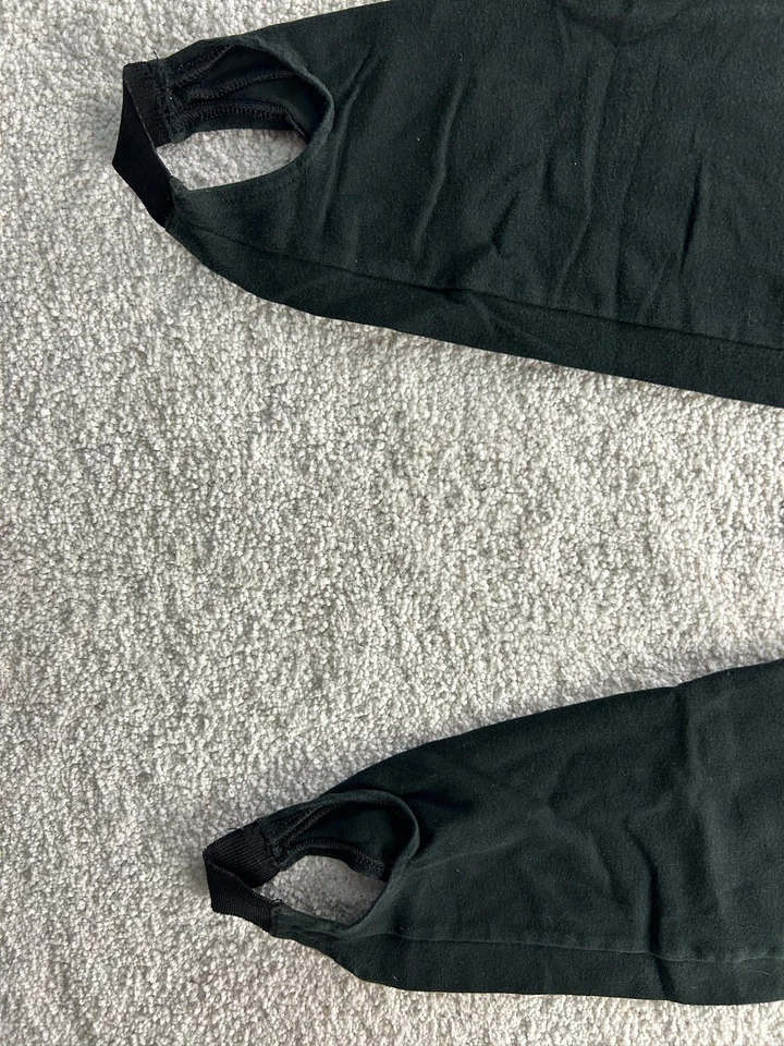 Pantalones Lizwear Mujer Medianos Negros Estribo Años 90 Cintura Alta Algodón Elastizado De Colección Foto 2 de 4