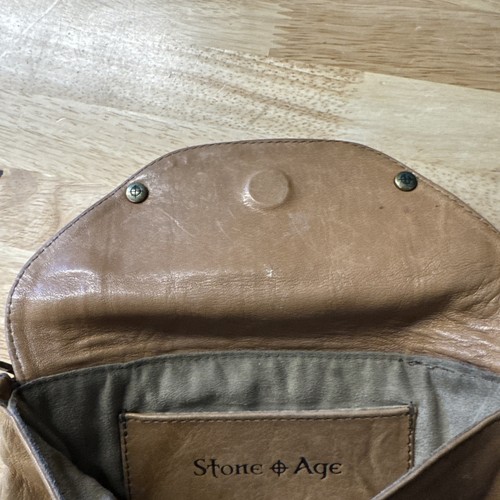 Stone Age Leather Gemstone Purse RARE! Stone Accents - Picture 21 of 24