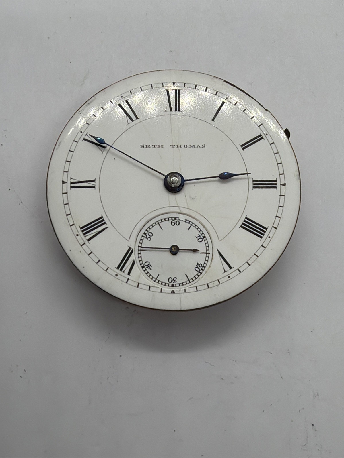 1887 Seth Thomas Open Face 18s, Model 3 Antique Pocket Watch Movement 805 Ticks