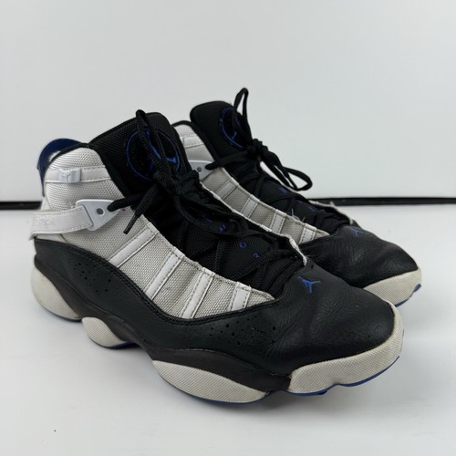 Nike Air Jordan 6 Rings White Game Royal Blue Black 322992-142 Men's Retro Sz 11