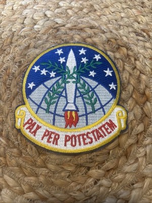 USAF PATCH (SM-65F ATLAS) 578TH STRATEGIC MISSILE SQUADRON Rare Vtg Iron On SMS