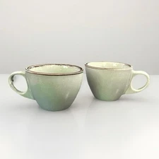Futelang Cappuccino Cups 8 Oz Green Brown Speckled