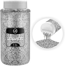 Silver Glitter Bulk, Fine Glitter for Crafts, Resin and Scrapbooking 1 LB/1...
