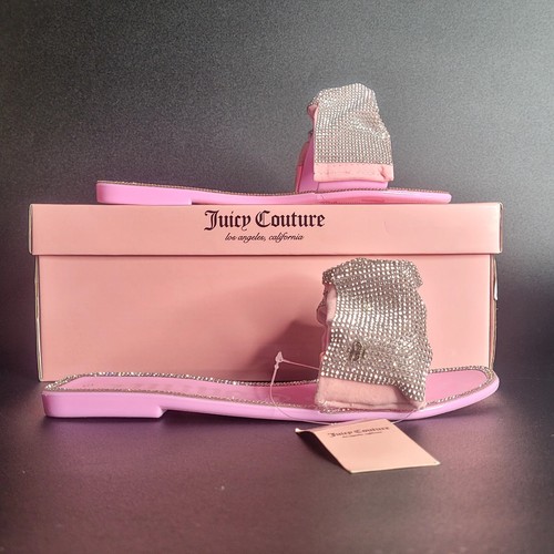 Juicy Couture Hollyn Barbie McBling Sparkly Rhinestones Sandals Size 6 NWB NWT - Picture 2 of 8
