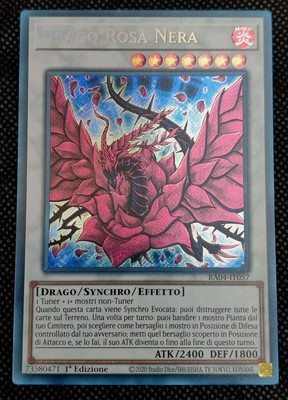 SCHWARZE ROSA DRACHE Secret Rare auf Italienisch (Black Rose Dragon) RA04-IT057 YUGIOH