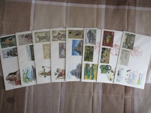 Japan Stamp First Day Cover National Treasure Series 8 Covers (国宝シリーズ) 1976～1978