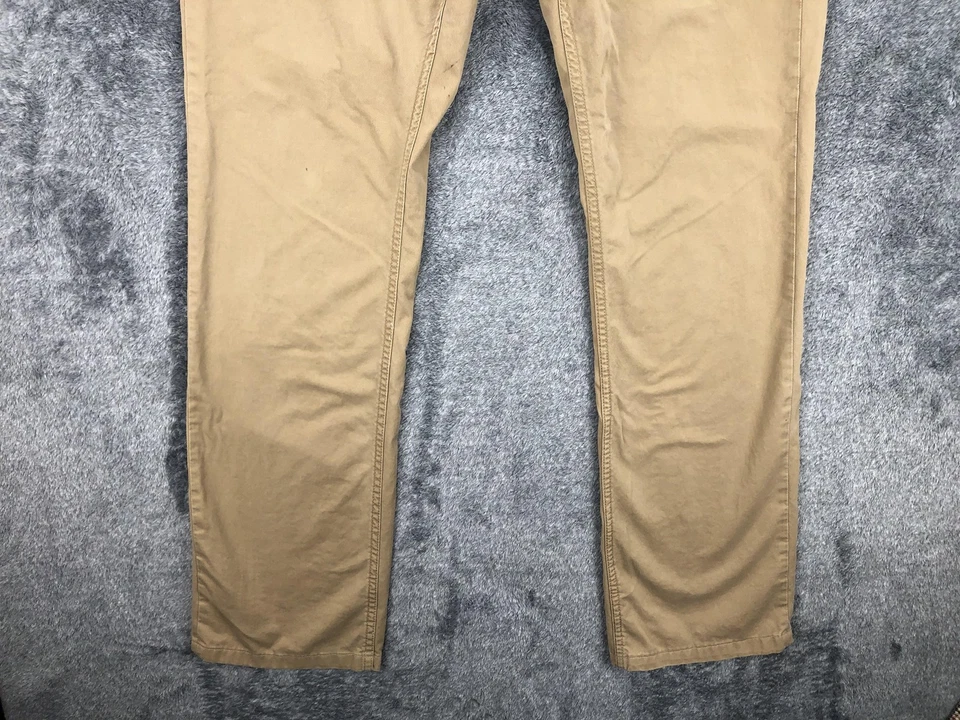 Calça Polo Ralph Lauren Masculina Alta 36x36 Cáqui Elástica Ajuste Clássico 5 Bolsos Chino - Imagem 4 de 4