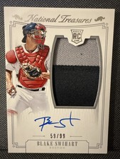 2015 Panini National Treasures /99 Blake Swihart #197 Rookie Auto RC Red Sox