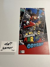 Auténtico letrero de pantalla Nintendo Switch quiosco translite Mario Odyssey 15 x 8,5