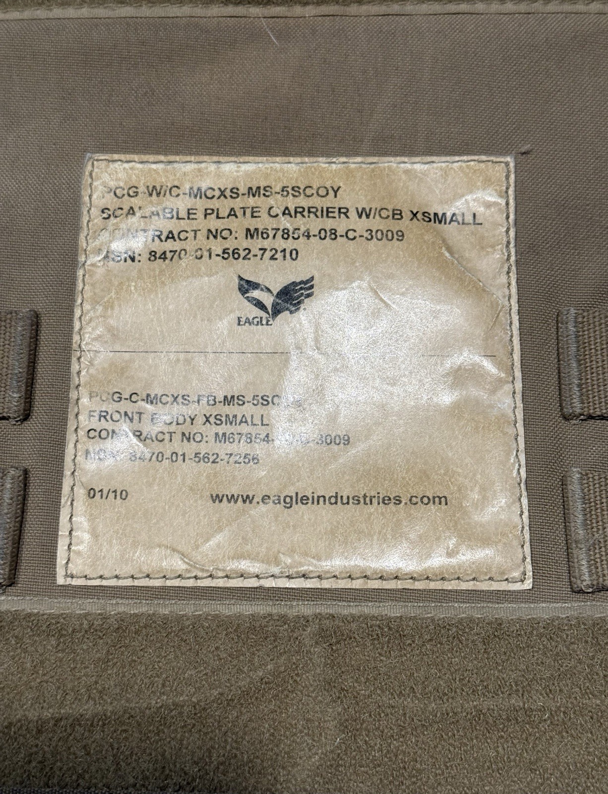 Eagle Industries USMC Issue Scalable Plate Carrier + Strike Face SCP Coy X Small