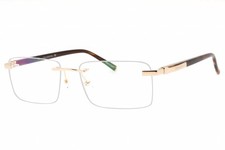 CHARRIOL PC75112 C01 Eyeglasses Shiny Gold Brown Horn Frame 58mm