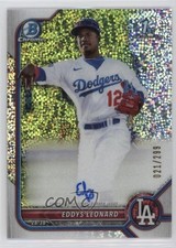2022 Bowman Chrome Prospect Speckle Refractor 21/299 Eddys Leonard Auto 0w27
