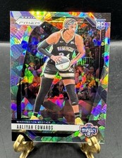 AALIYAH EDWARDS RC 2024 Panini Prizm WNBA SILVER CRACKED ICE PRIZM #70 MYSTICS 
