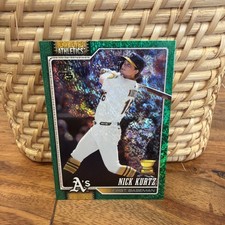 2026 Topps Series 1 NICK KURTZ Green Holofoil #38/99 Athletics Rookie Cup No. 97