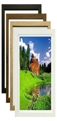 Moderne Schwarz & Eiche Bilderrahmen Halterung Wand Display Halterung Posterrahmen