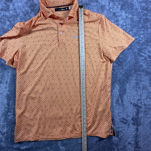RLX Ralph Lauren Poloshirt Herren Large Golf Orange Geometric Tee AOP Stretch - Bild 7 von 9