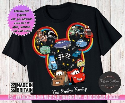 Personalisierte Disneyland Paris World Disney Trip Familienautos T-Shirts DTC1