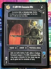 Star Wars CCG Premium Promo Enhanced 4-LOM With Concussion Rifle