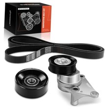 Engine Serpentine Belt Drive Kit with Tensioner Compatible with Chevy, GMC