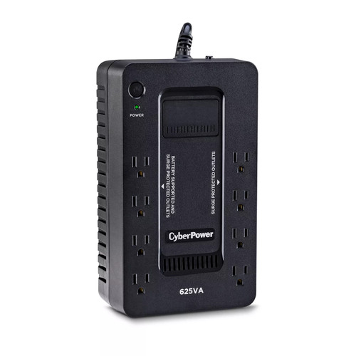 CYBERPOWER XC625-R 625VA/375W 8 GNIAZD UPS - CZARNY - Zdjęcie 2 z 4