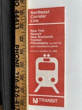 1982 Northeast Corridor Line NY Transit Trenton NJ Phila. Timetables Vintage