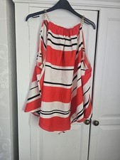 River Islad Striped Top 18 With Gold Chain Straps. New Never Worn