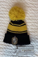 Image of New Harry Potter Hufflepuff House Beanie Hat With Pom Pom Children’s One Size