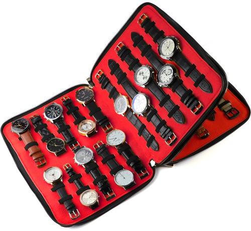 40 Slots Big Case Bag Watch Band Storage Strap Organizer Double Layer, Watch ... - Picture 3 of 7