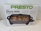 NEW Presto 06860 16" Silver Ceramic Electric Skillet w/ Glass Cover, 1500W