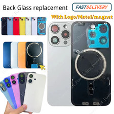 Back Glass Replacement Lot With Metal Magnet For iPhone 16/14/17/15 Pro Max/16e