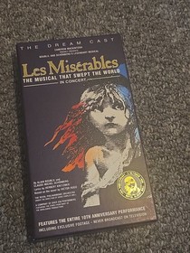 Les Mis&eacute;rables Concert The Dream Cast VHS 1995 10th Anniversary Performance Mint
