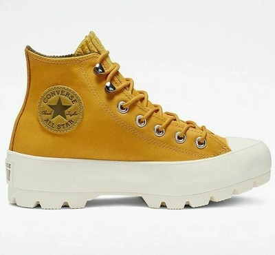 Converse Chuck Taylor Lugged Winter Hi Gold Dart Gore-Tex 565005C Womens 7 NEW