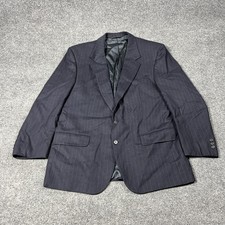 Christian Dior Monsieur Blazer Mens 46 Long Navy Pinstripe 2 Button Sport Coat
