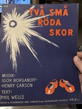 L 1935 Swedish Sheet Music  TV  SM  R DA SKOR   Two Small Red Shoes