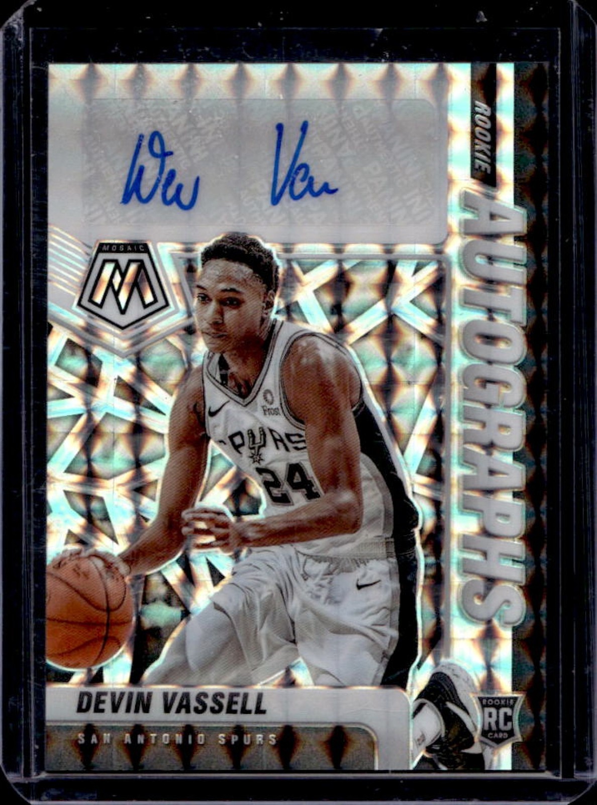 2020-21 Mosaic Devin Vassell Rookie Auto Rookie #RA-DVA Spurs