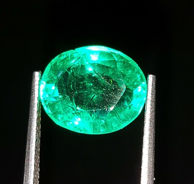 Natürlicher grüner Smaragd 3-4 kt loser Edelstein zertifiziert Kolumbien Ring...