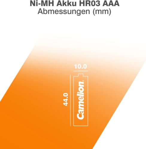 4x Camelion Akku Ni-MH AAA HR03 Micro 1,2V 1100 mAh (1x 4er Blister) - Bild 5 von 7