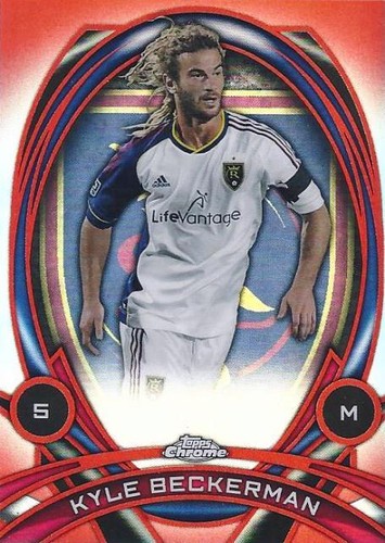 2014 Topps cromadas Major League Fútbol 'En forma' tarjetas de inserción naranja paralelo/75 - Imagen 9 de 14