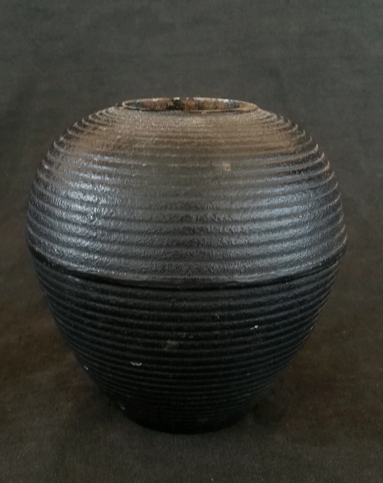 Старинный японский чугунный горшок Tetsubin 4 дюйма - Изображение 2 из 4