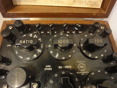 Puente vintage Beckman Industrial Instruments RN-3, prueba de resistencia medidor OHM - Imagen 4 de 13