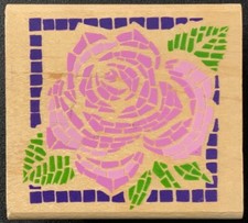Rubber Stampede Rose Mosaic A850E Rubber Stamp