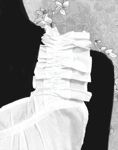Victorian 100% Cotton Pajama Set Ruffle Strap Top Shorts SoieRose SR1171 - Picture 3 of 7