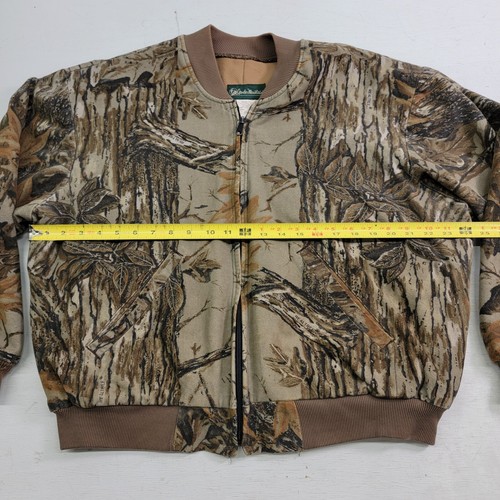 Vintage Gander Mountain Mens Hunting Jacket Sz L Lined Realtree Camo Full Zip - Picture 11 of 12