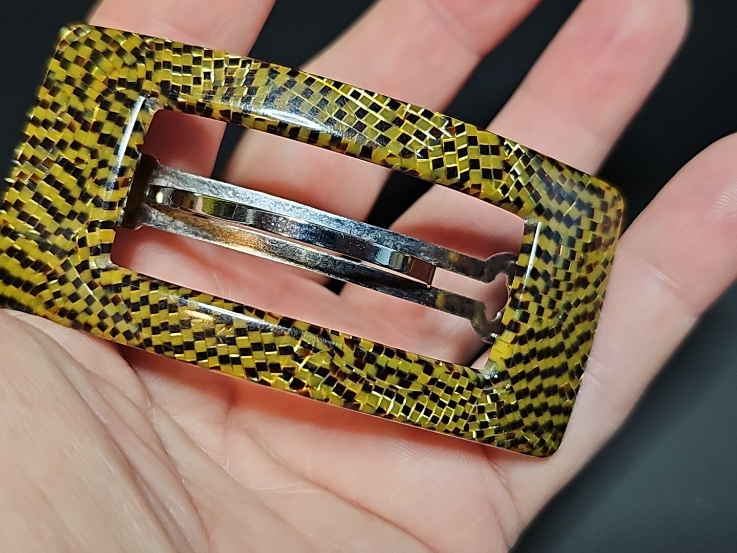 French Amie Rectangular Medium Acetate Handmade O… - image 2