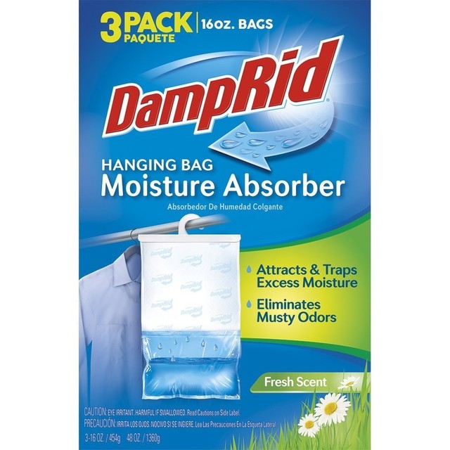 Moisture Absorber DampRid Hanging Bag Fresh Scent 3Pack 16 oz Closet
