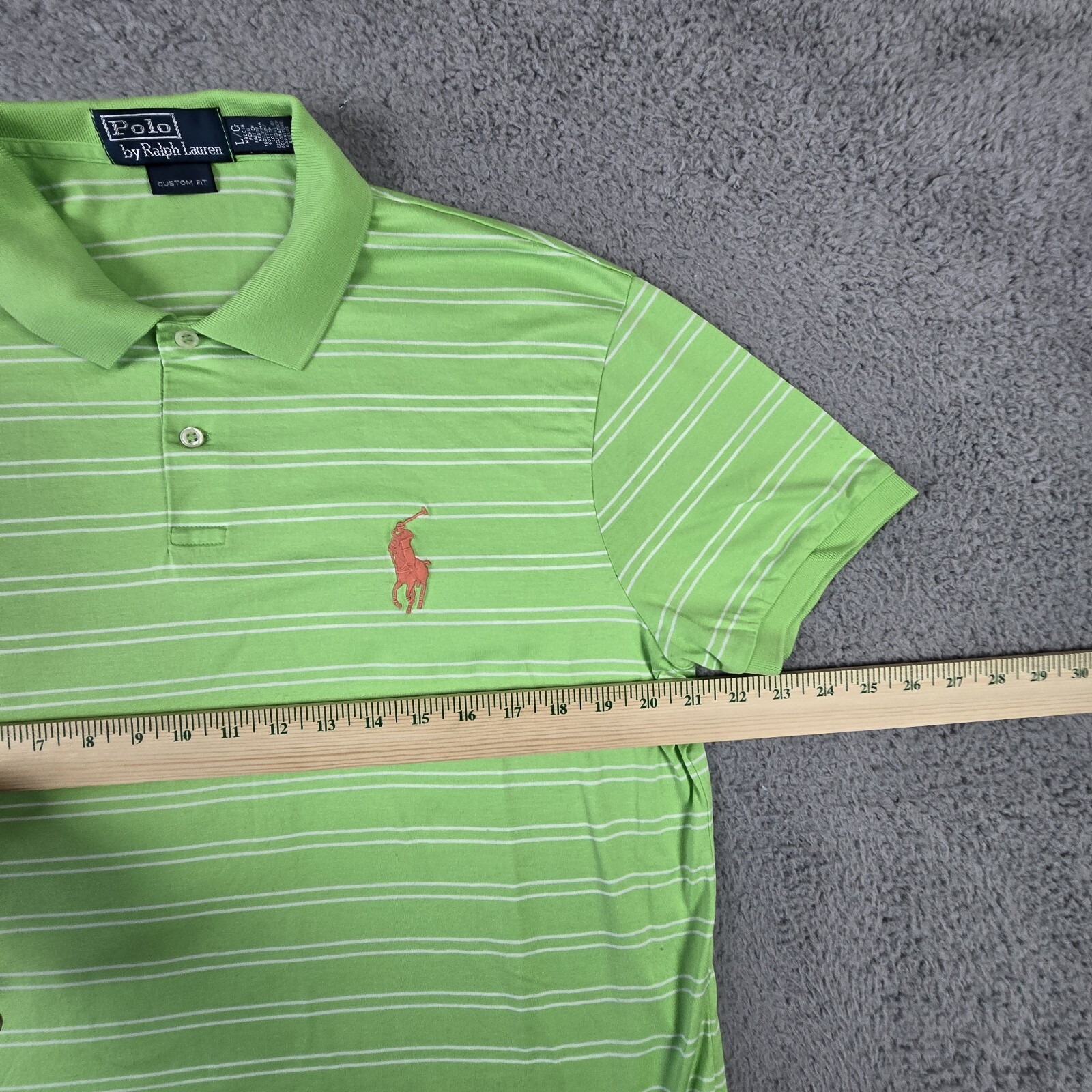 Polo Ralph Lauren Golf Polo Shirt Green  Mens Size Large Pima Cotton Large Pony thumbnail 9