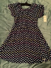 NWT Girls Epic Threads Big Girls Daisy Stripe Printed Peasant Dress size L