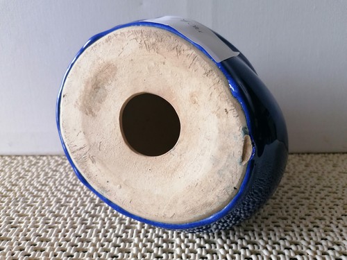 Hübscher Keramik Vogel Blau glasiert H:ca15cm L:ca17cm B:ca15,5cm - Picture 6 of 6